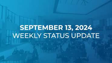 September 13: Weekly Status Update